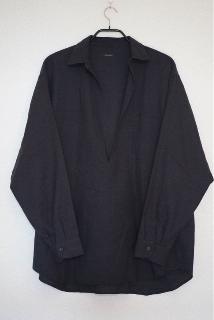 22AW COMOLI ウールビエラ スキッパーシャツ size3