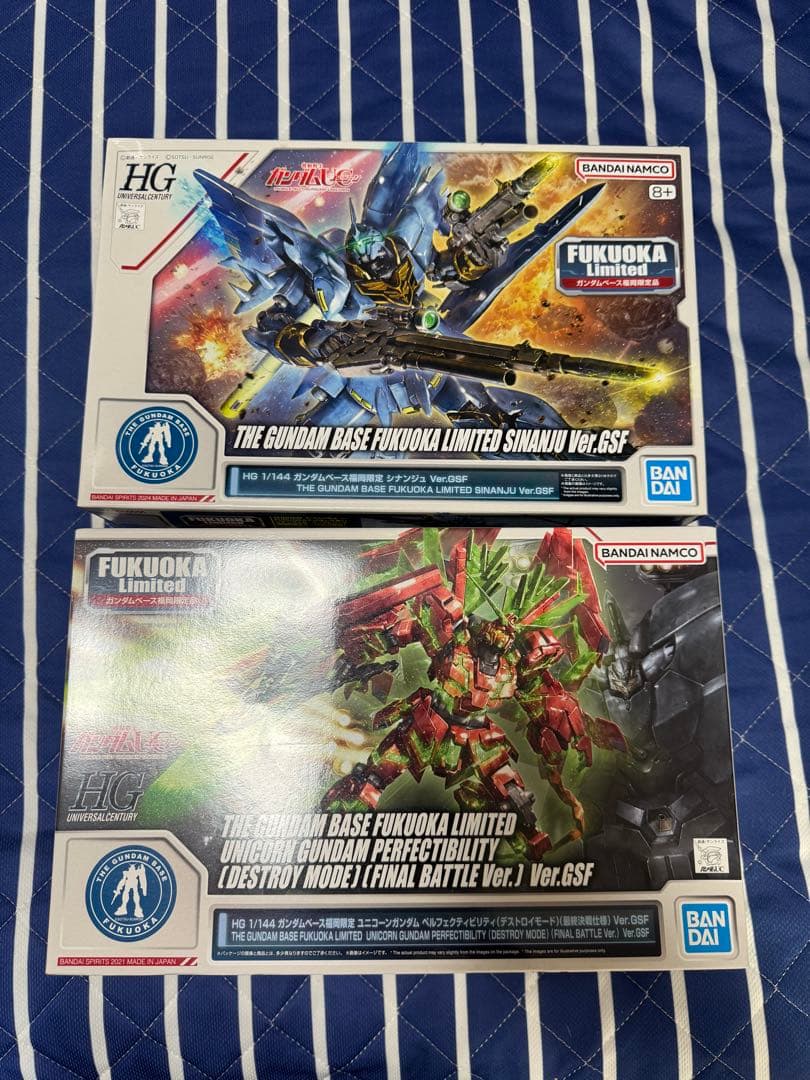 HG シナンジュ Ver.GSF & ユニコーンガンダム福岡限定周年記念スリーブ