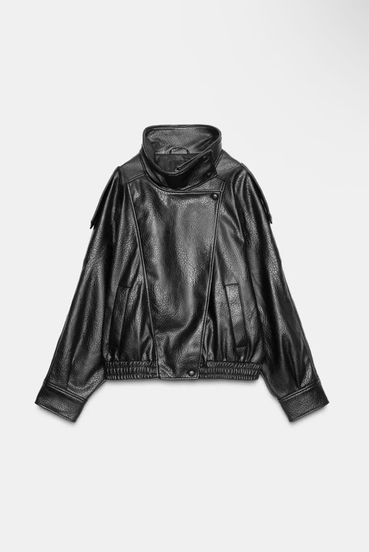 ZARAフェイクレザージャケット XL YSL - メルカリ