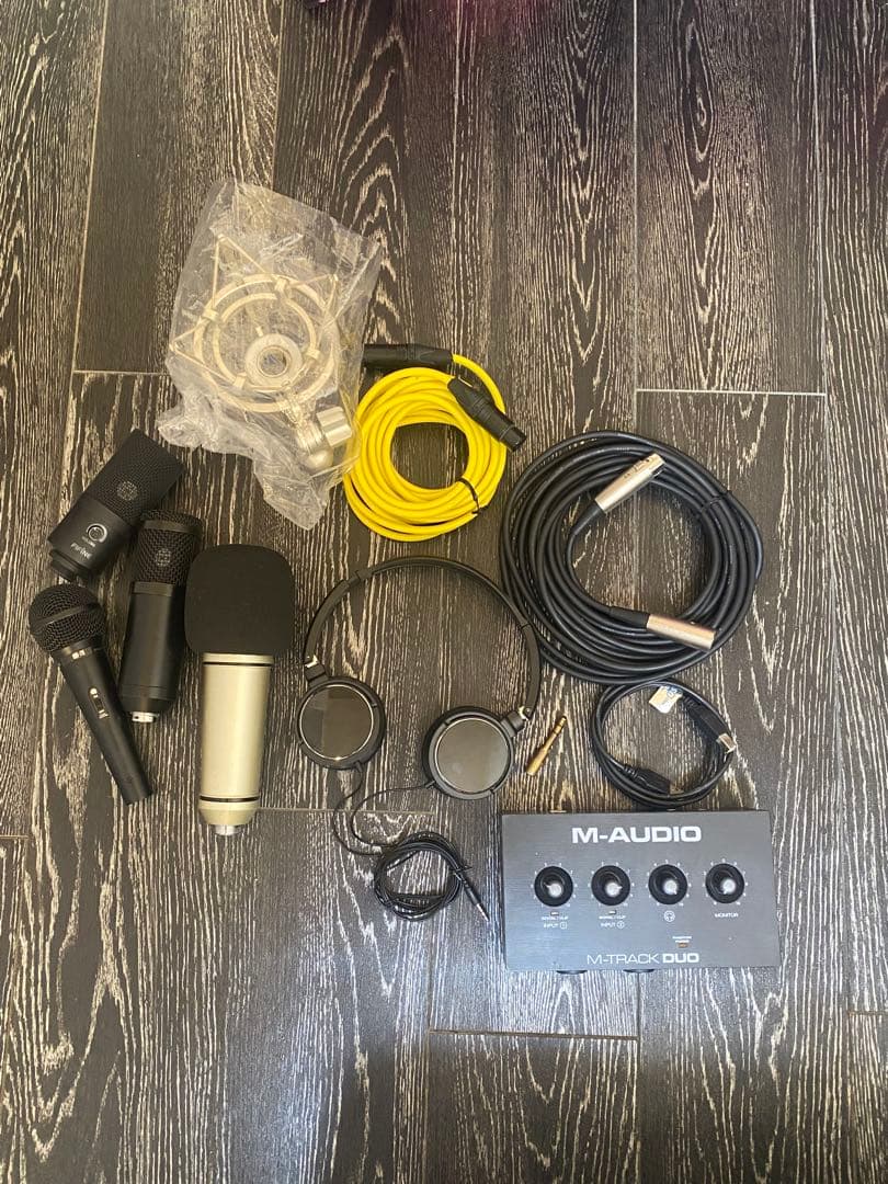 M-AUDIO DUO/コンデンサー4/XLR2セット/ヘッドセッと/ セット