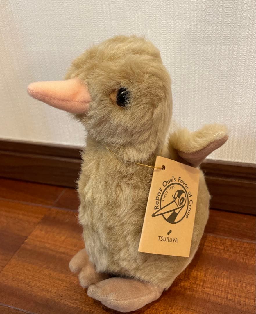 新品タグ付　日本野鳥の会　タンチョウ　ヒナ　ぬいぐるみ　レア　希少　ヤマネ工房 新品タグ付 日本野鳥の会 タンチョウ ヒナ ぬいぐるみ レア 希少