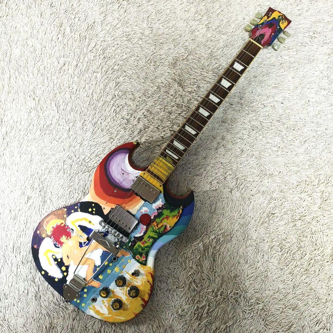 【ジャンク】photogenic エレキギター フォトジェニック　ペイント