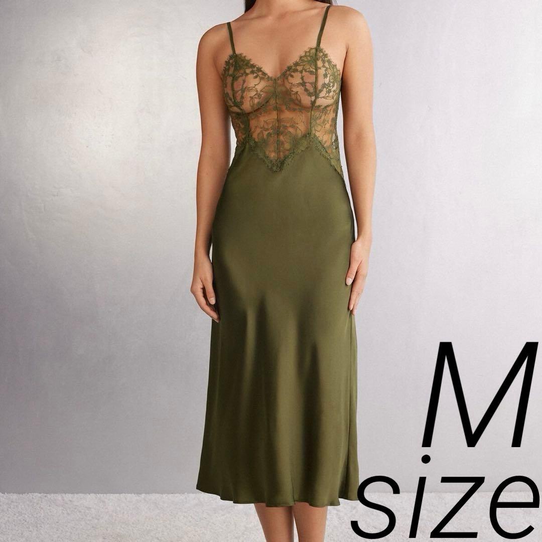 シルクサテン＆レース ロングスリップM Imaginary Journey