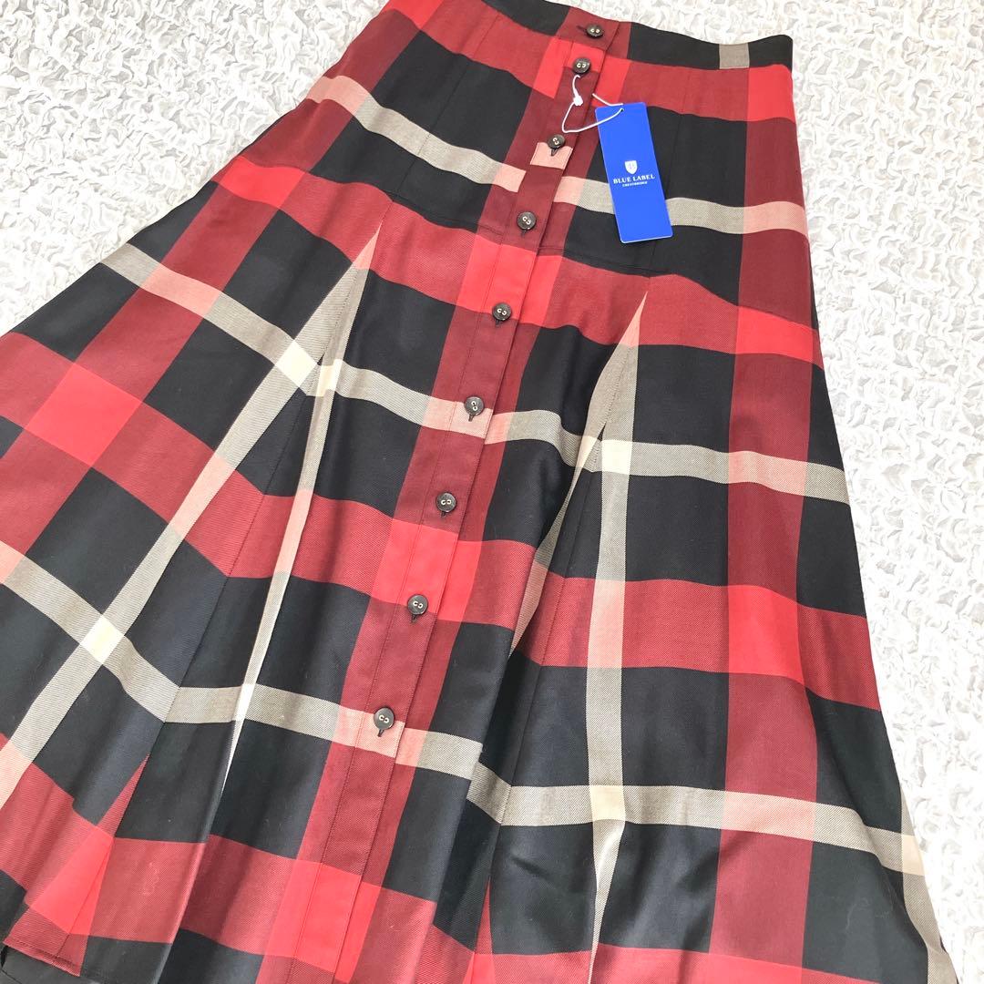 新品タグ付　完売　【Blue Lab:EZUMi】マットストレッチタフタスカート BLUE LABEL ☆完売 マットストレッチタフタスカートsize36 - メルカリ