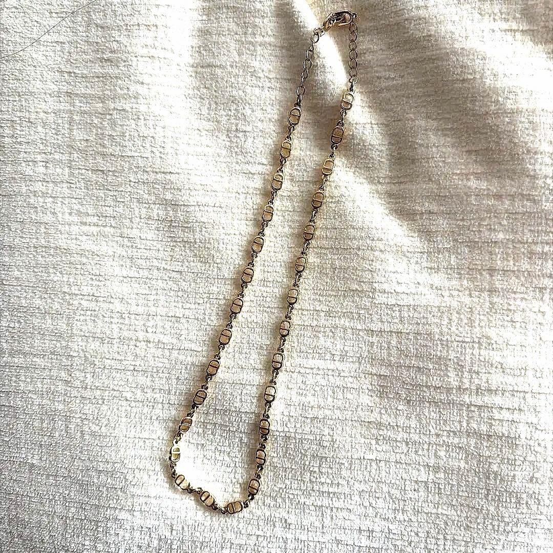 Dior ゴールドリンクチェーンネックレス 約47cm