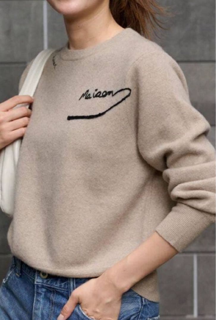 フレームワーク HAND刺繍KNITプルオーバー