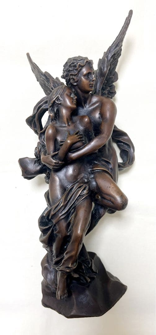 古代ギリシャ神話　キューピットとプシュケ　ブロンズ風　彫像　彫刻　置物