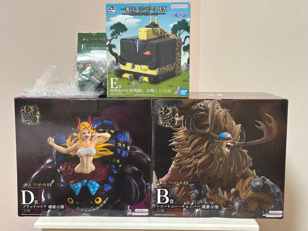 一番くじ ワンピース EX 悪魔を宿す者達　Ｂ賞　Ｄ賞　E賞　F賞　4点セット