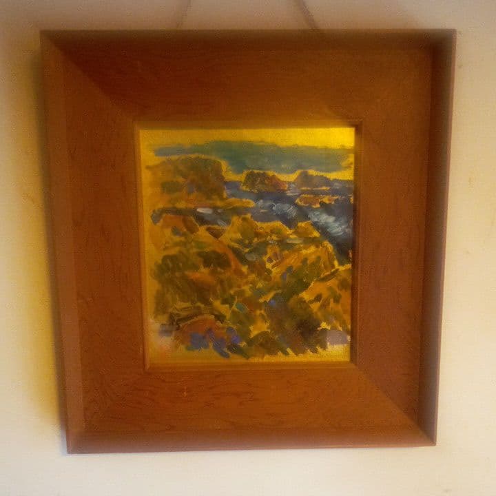 小林和作紀州の海です。小林和作は梅原龍三郎の弟子です。