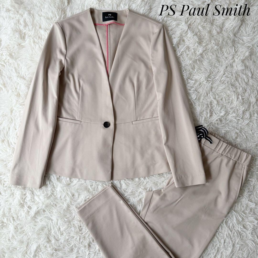 PS Paul Smithセットアップスーツ ノーカラージャケット ベージュ42