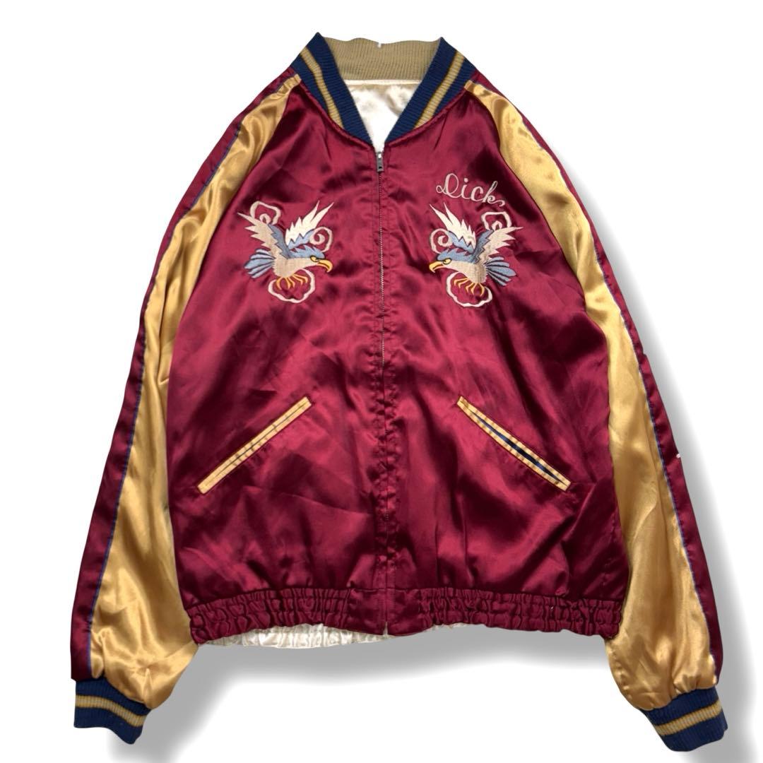 テーラー東洋 スカジャン リバーシブル スーベニアジャケット 鷲 日本地図 L