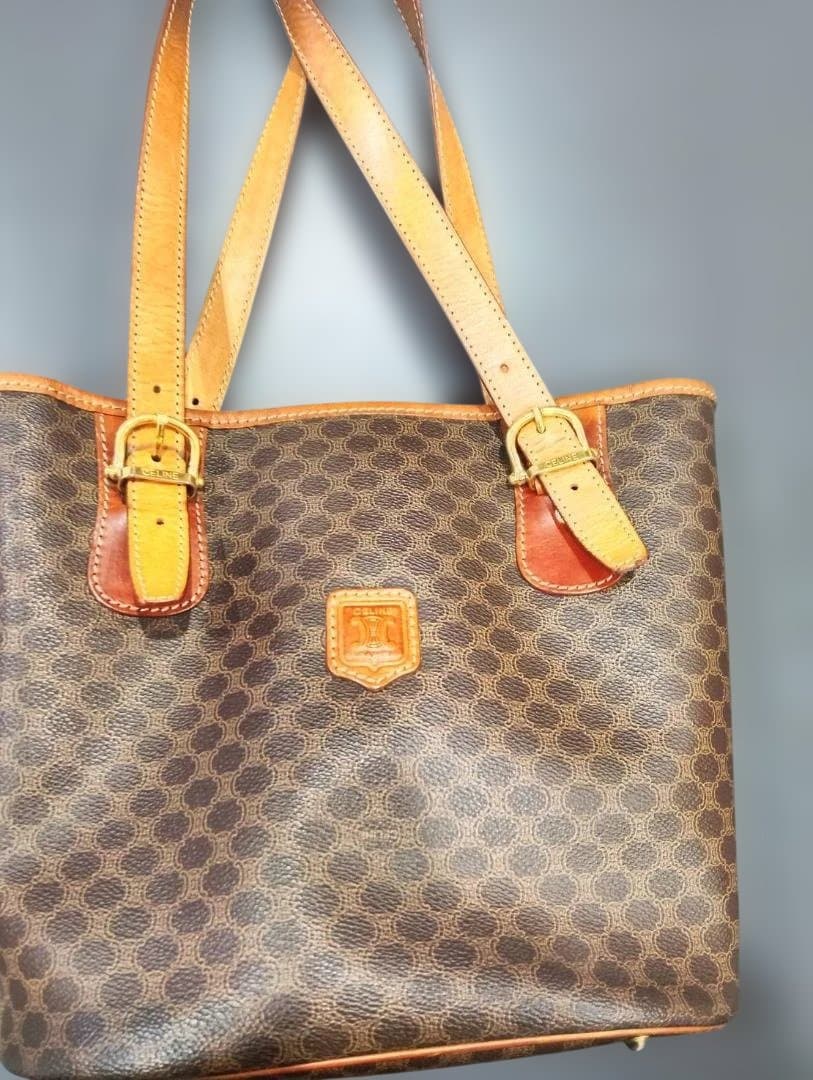 ポリゴン柄ブラウン・トートバッグ