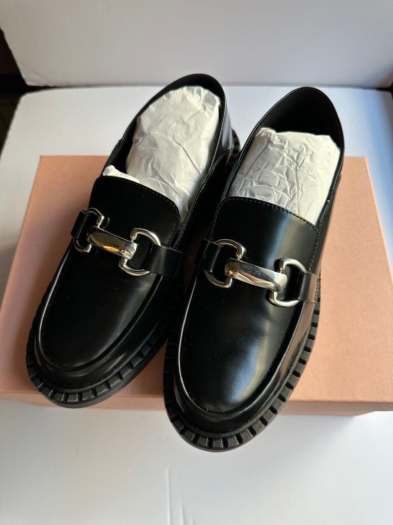 FABIO RUSCONI ファビオルスコーニ ビットローファー 36 黒新品