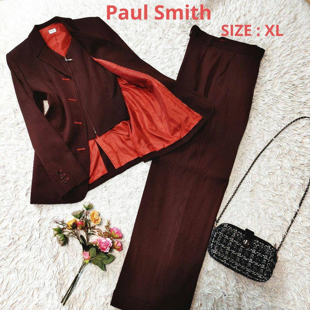 【SIZE 42】ポールスミス セットアップ スーツ スリーピース ウール XL ポールスミス スーツ 上下セットアップ Lサイズ ストライプ 4ボタン