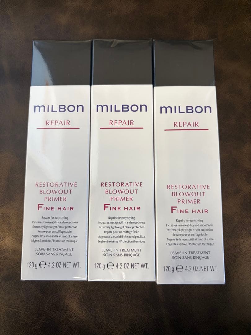 ミルボン　洗い流さないトリートメント　リペア　ファインヘア　3本セット 610_1.jpg