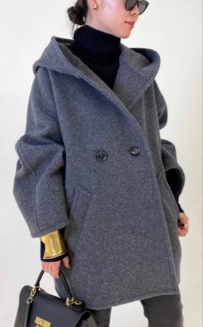 AP STUDIO ライトモッサフードコート　グレー AP STUDIO（エーピーストゥディオ）の「ライトモッサオーバー