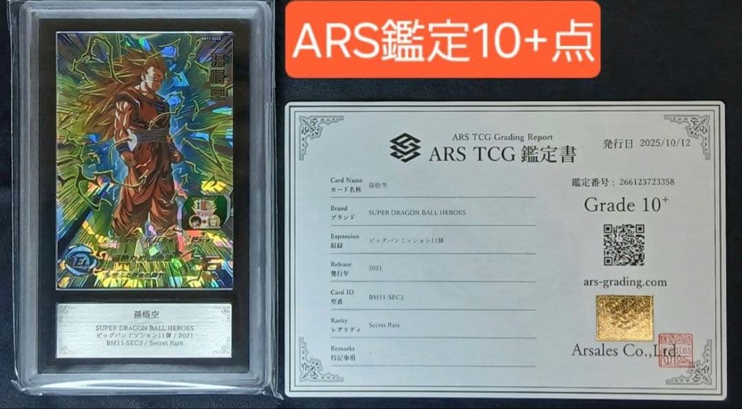 S*】様 ARS10+ SDBH BM11-SEC3 孫悟空 【鑑定書付】