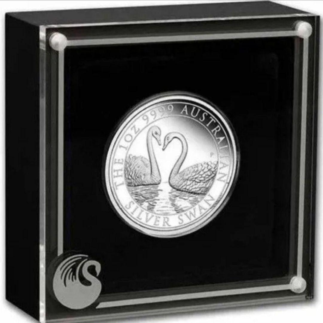 2022年 スワン 1オンス 純銀 プルーフ銀貨 パースミント 保証書＆BOX付 純銀インゴット パースミント シルバーバー 1オンス オーストラリア