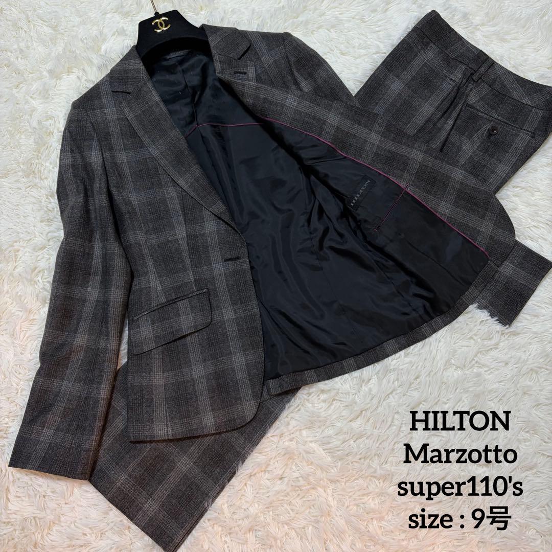 極美品✨HILTON Marzotto社製 グレンチェック super110's