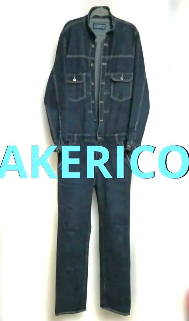 AKERICO デニムつなぎ　Lサイズ ダークブルー 2026年最新】AKERICOの人気アイテム - メルカリ