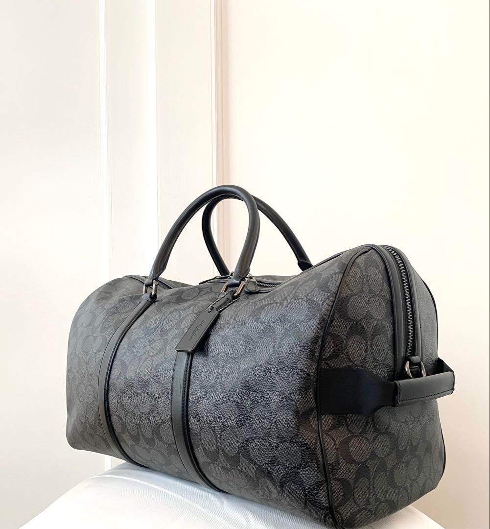 【1回のみ使用】COACH シグネチャー ボストンバッグ 大容量 トラベル仕様