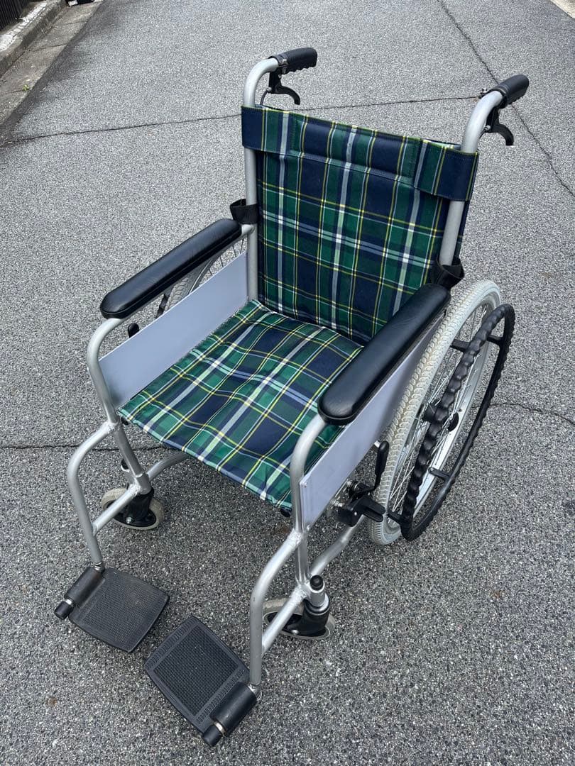 引取限定 奈良県 大和郡山市 車椅子 アルミ製 KY19-8782 自走式