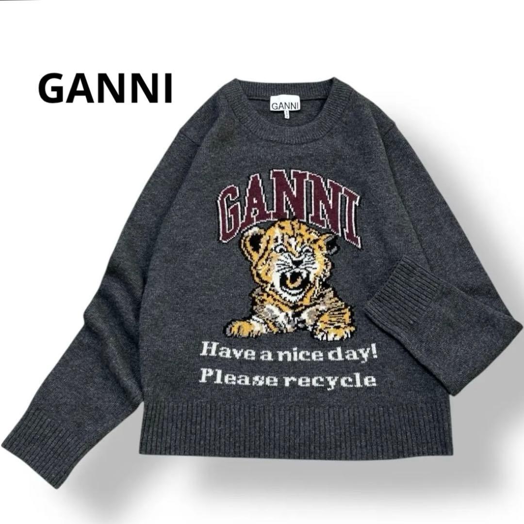 【美品✨24AW】GANNI グラフィックウールミックス ニット セーター