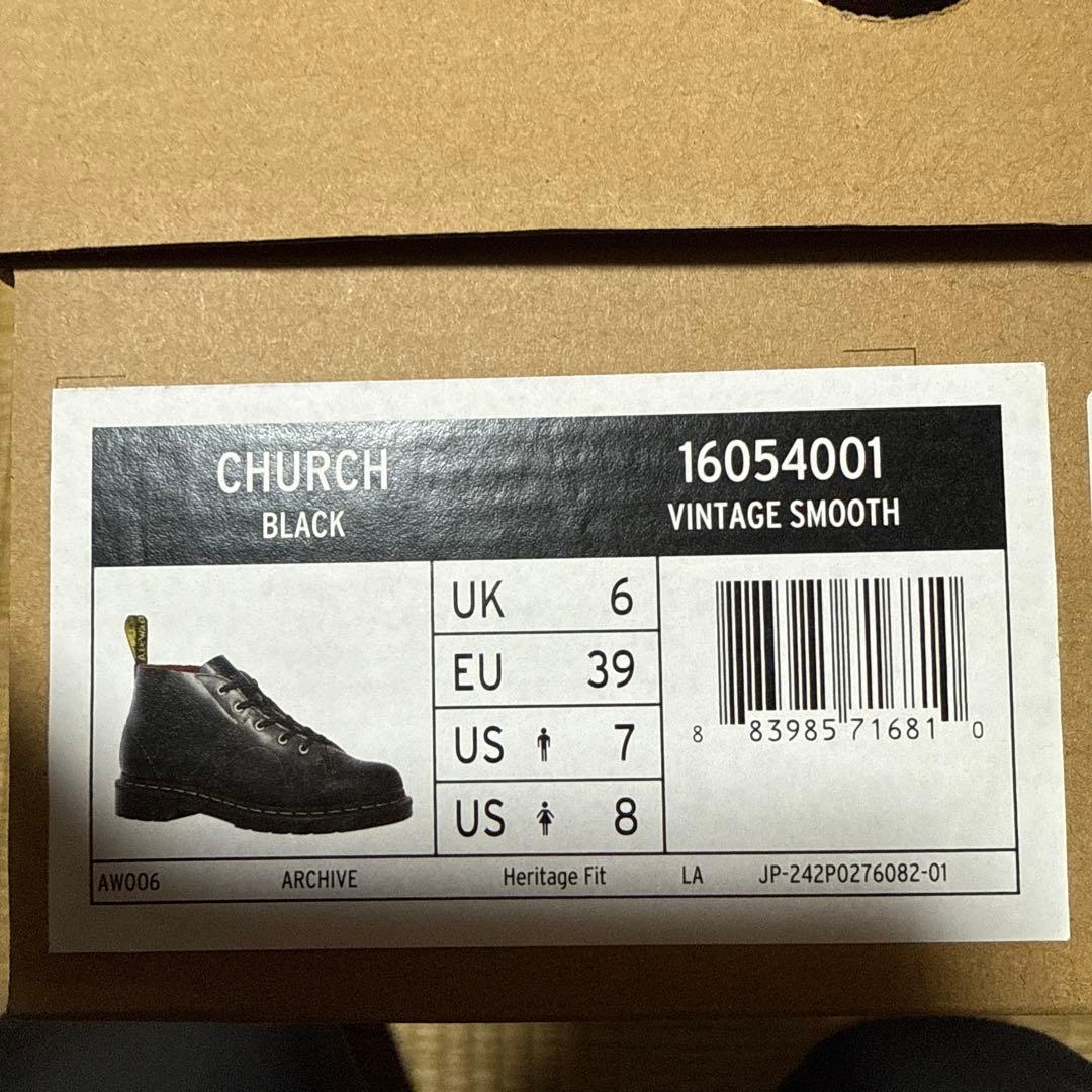 ほぼ未使用Dr.MartensブーツCHURCHモンキーブーツ 16054001 Dr.Martens（ドクターマーチン） ブーツ CHURCH モンキー ブーツ