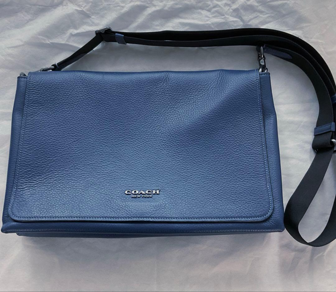 COACH ケイレブ　メッセンジャーバッグ　ネイビー