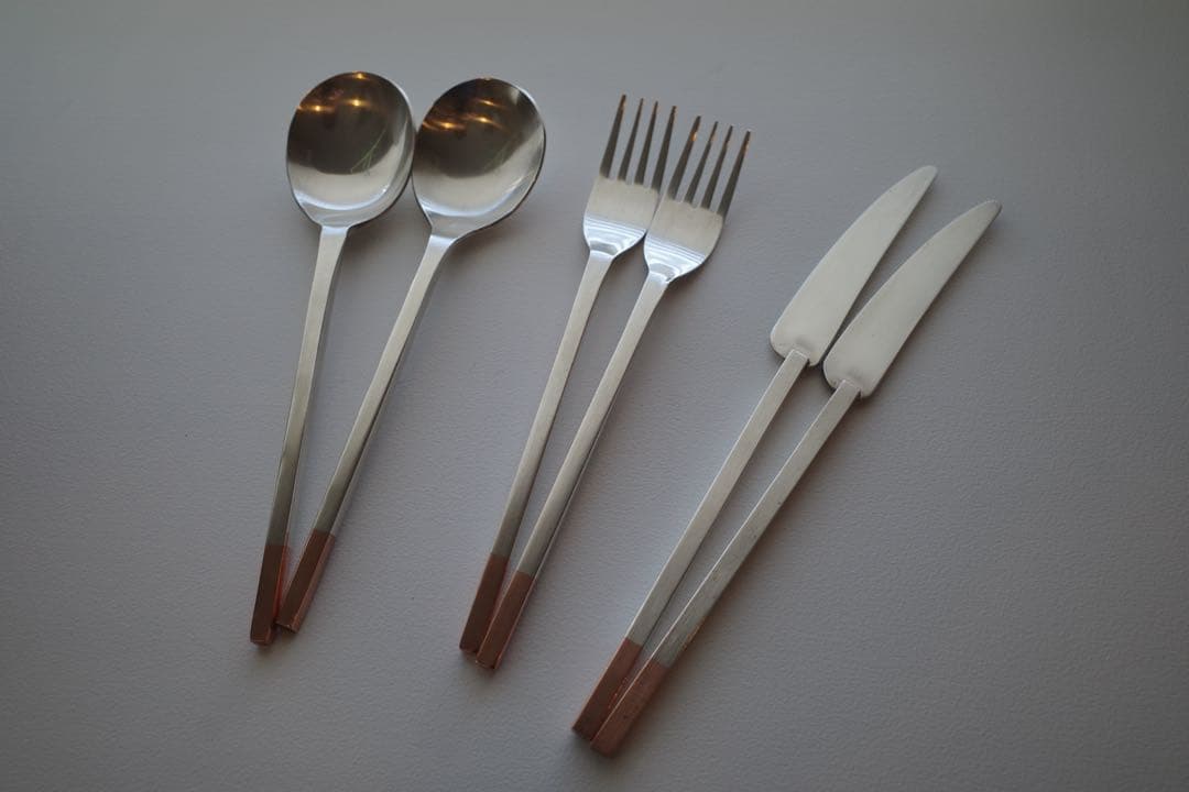 工房アイザワ　純銅洋食器 銀仕上 カトラリーセット