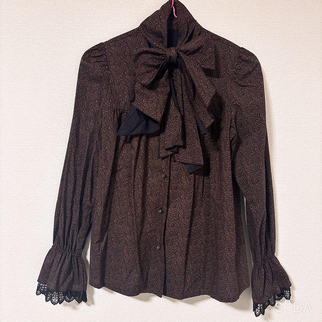 Moi-meme-Moitie/小花柄リボンブラウス