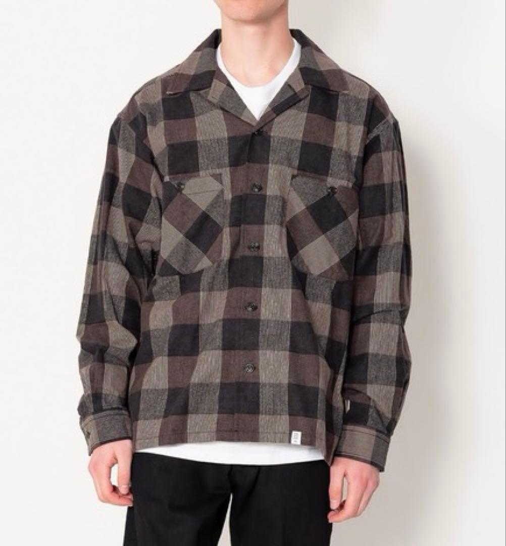 BEDWIN オープンカラーシャツ　ブロックチェック