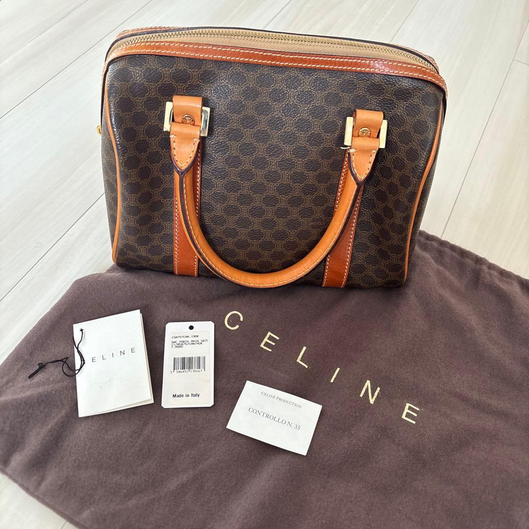 【CELINE セリーヌ】マカダム ミニボストン ハンドバッグ