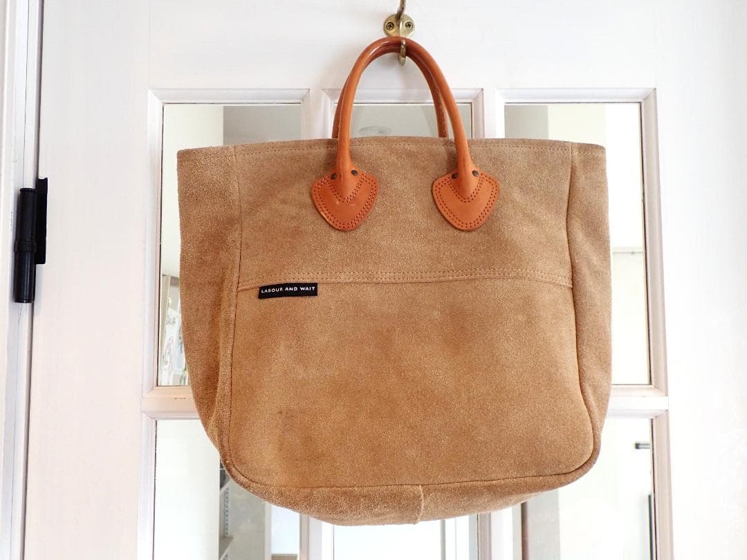 LABOUR AND WAIT スエード本革レザートートバッグ ヴィンテージ