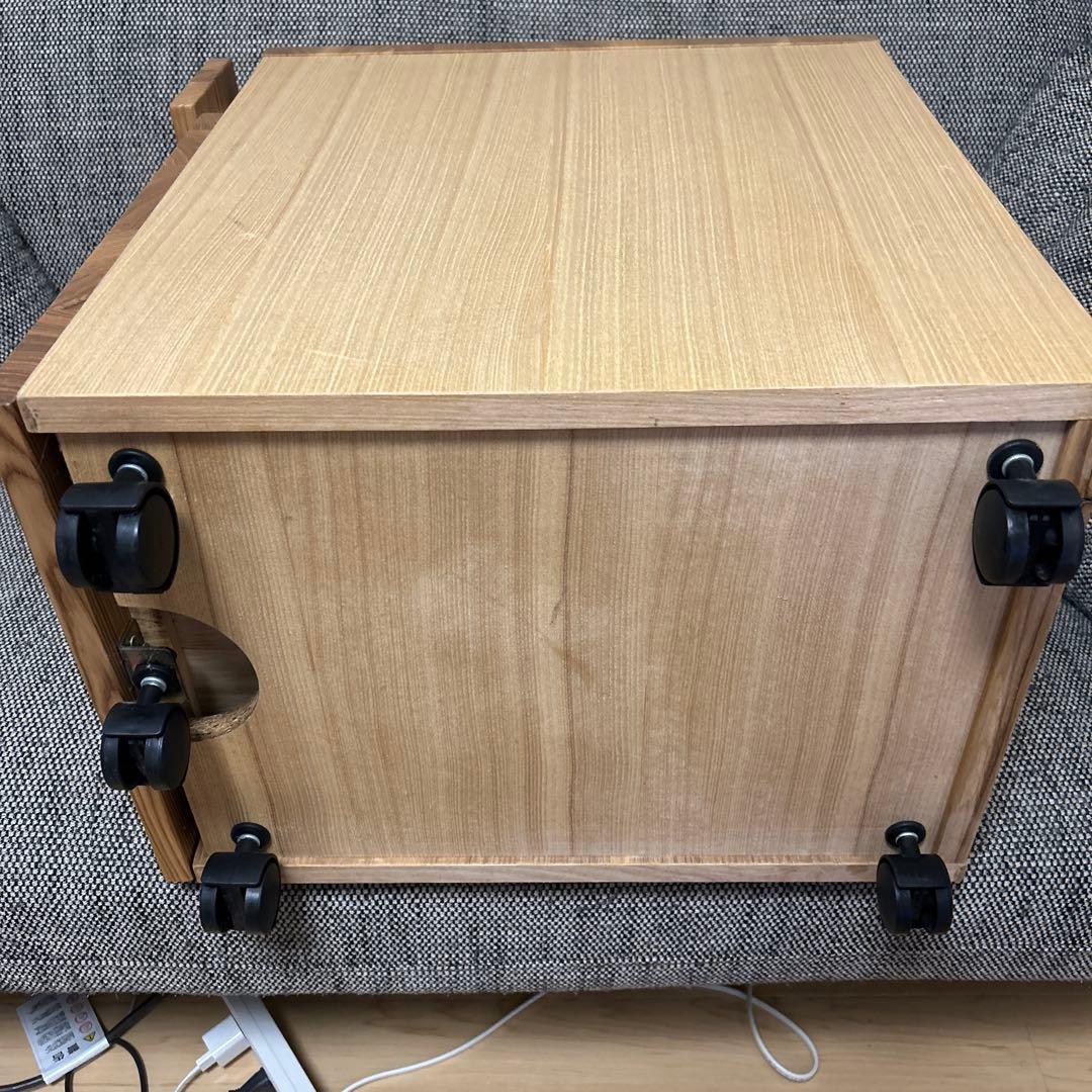 極美品】無印良品 キャスター付きデスクキャビネット タモ材 天然木 学習机