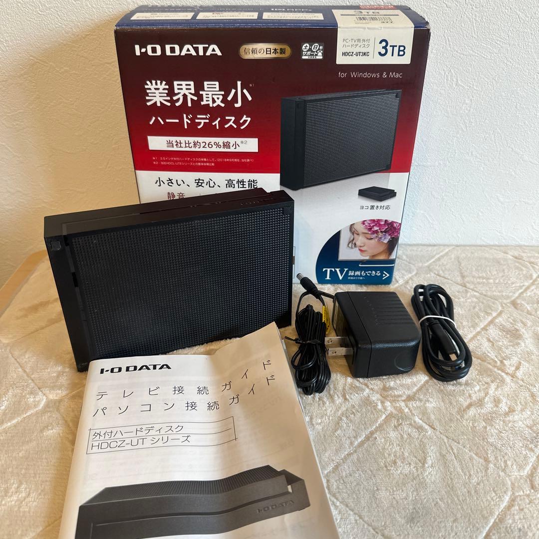 I-O DATA 3TB 外付けハードディスク HDCZ-UTシリーズ IODATA(アイオーデータ) HDCZ-UT3K 外付ハードディスク 3TB［USB3.0