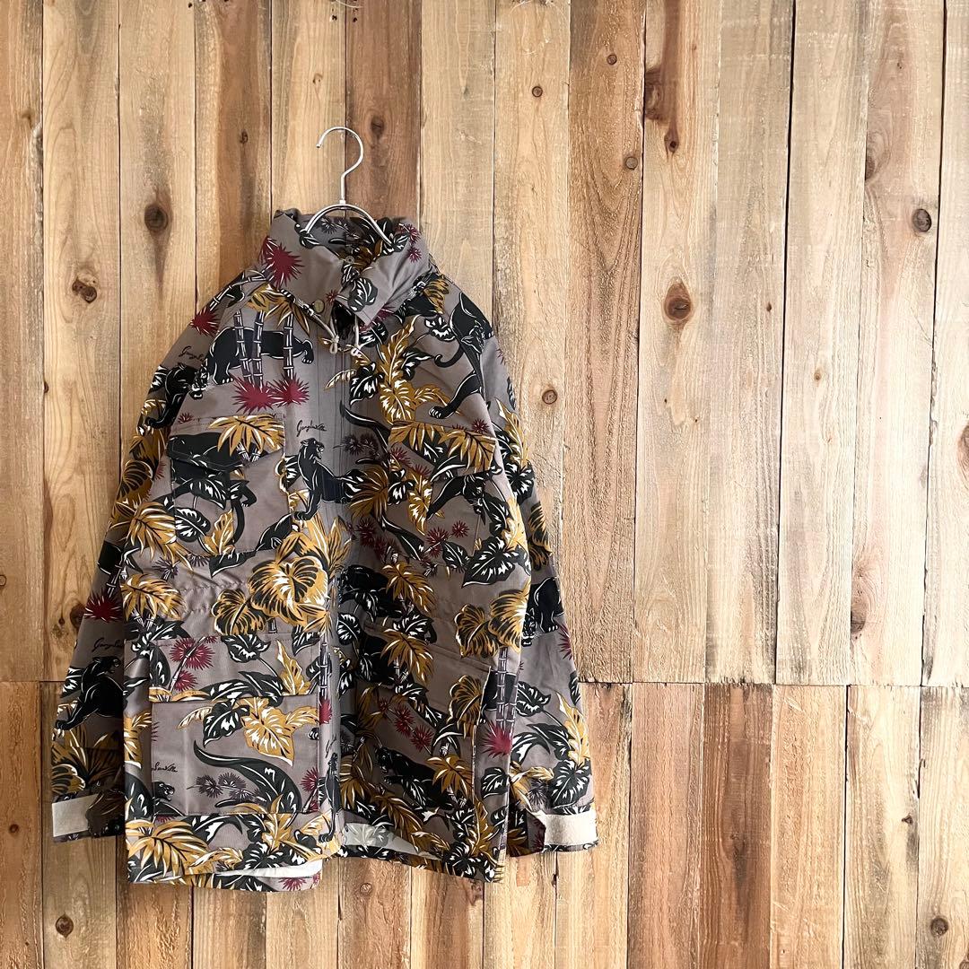 新品タグ付き GANGSTERVILLE 総柄 マウンテンパーカー Sサイズ