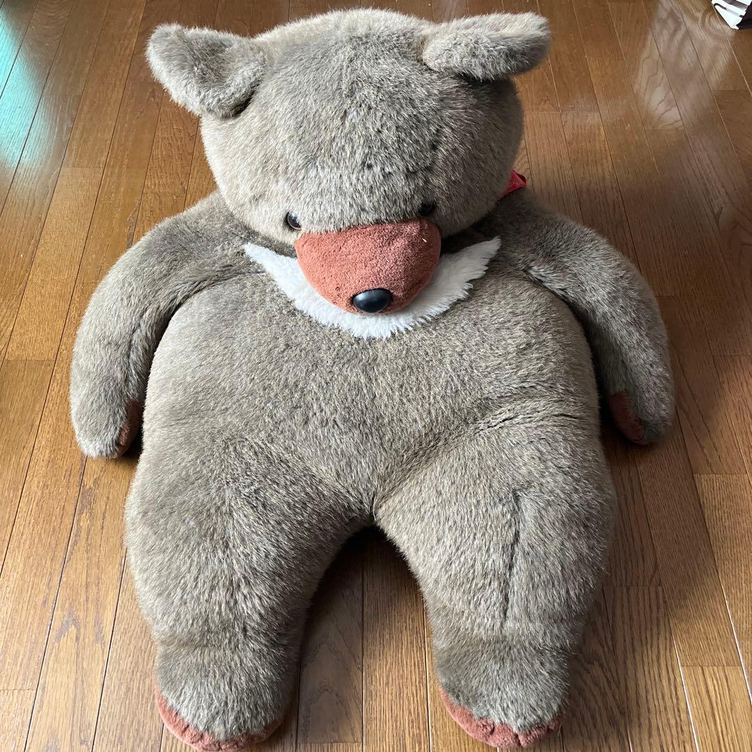 くま　ぬいぐるみ　レトロ　特大　昔 ヴィンテージ テディベア 昭和レトロ ぬいぐるみ