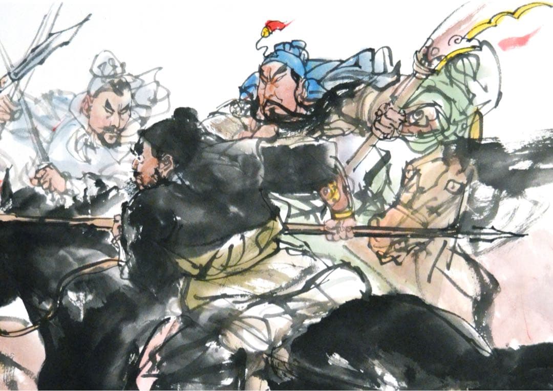 三国志 水墨画 戦闘シーン 三英戦呂布 - メルカリ