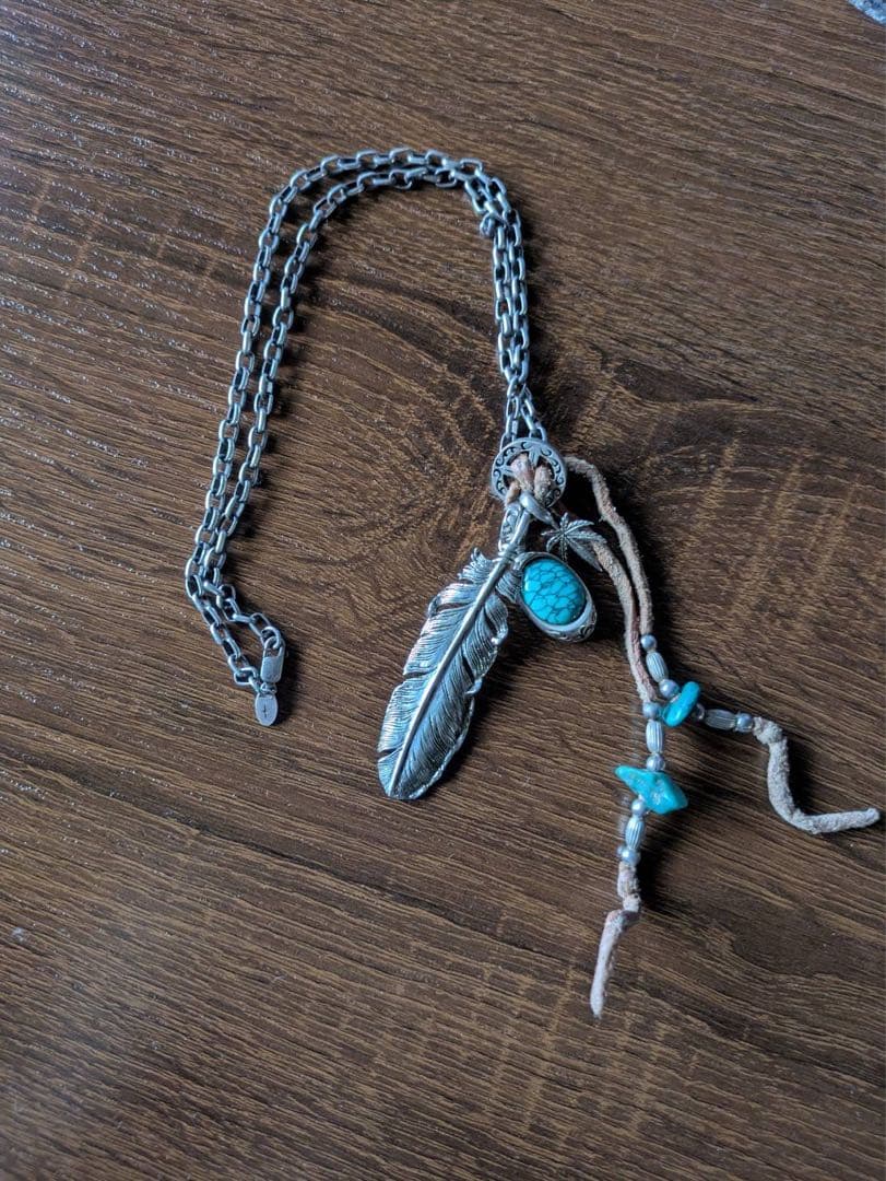 シルバー 羽根モチーフ ネックレス