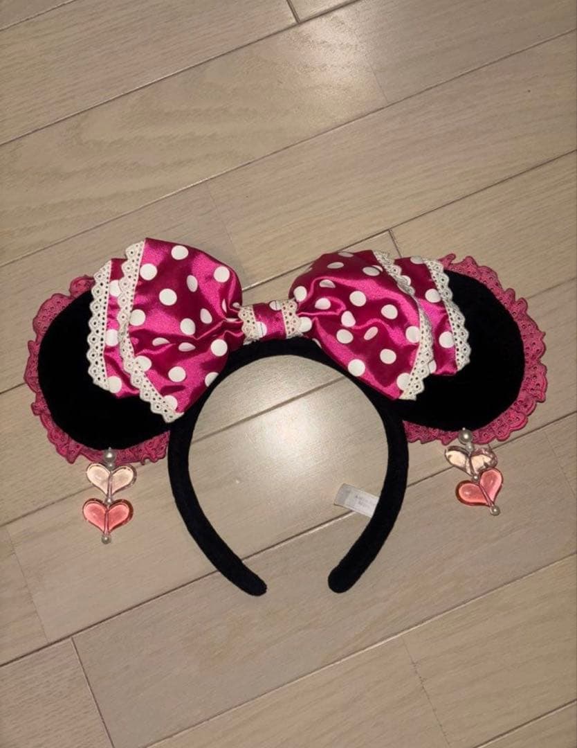 ミニー耳カチューシャ ピンクと黒