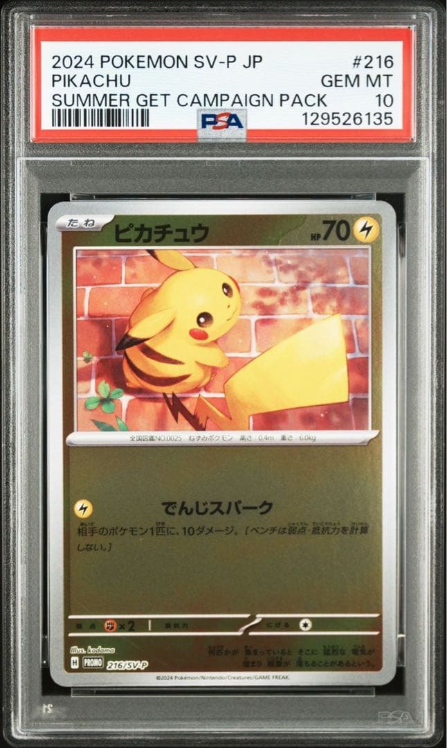 PSA10ピカチュウ：ポケカの夏がキタ！プロモカードGetキャンペーン！
