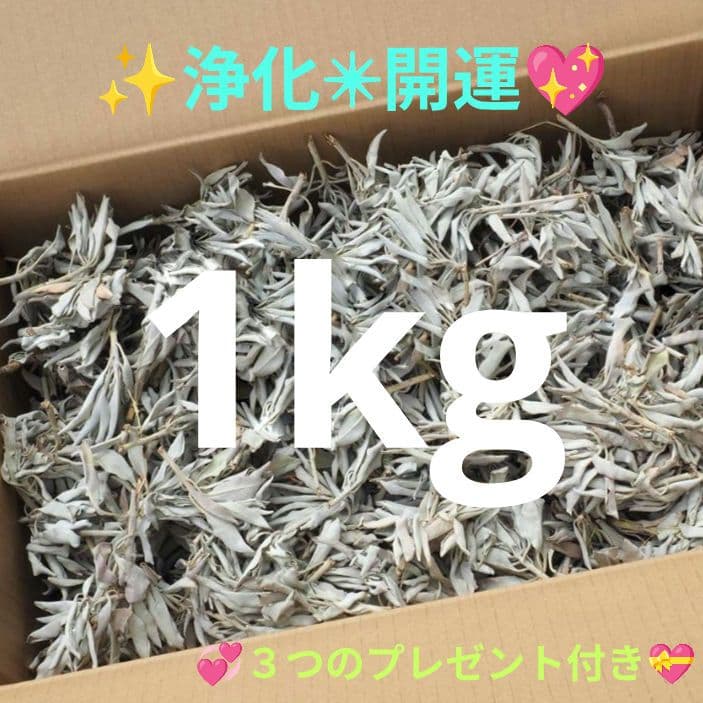 ★特選再入荷★無農薬カリフォルニア産【箱配送1kg高品質ホワイトセージ】❤️