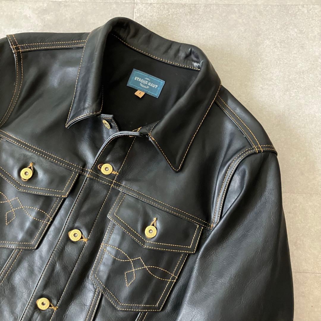 STARKE HAUT ホースハイド レザー トラッカージャケット/L - メルカリ