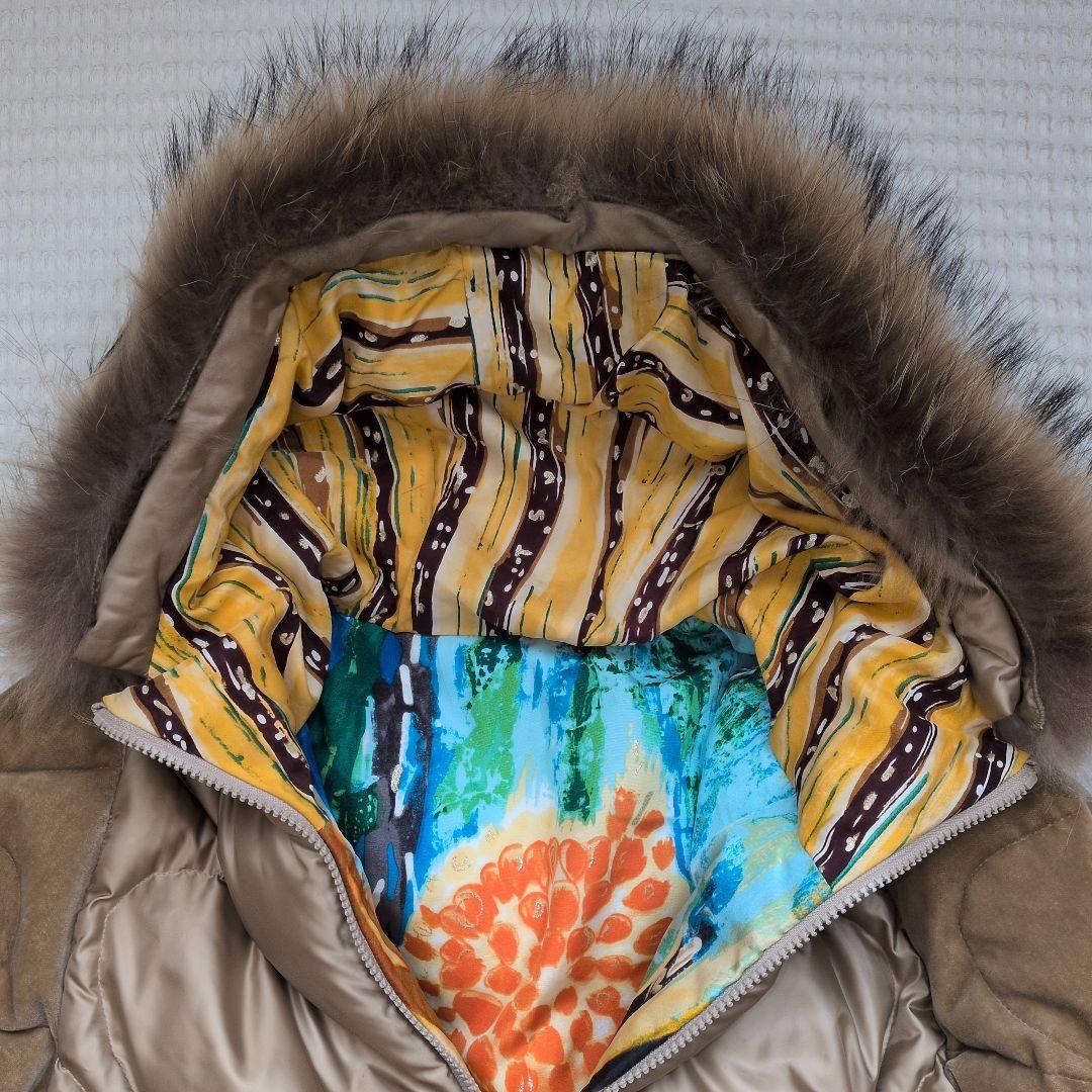 ツモリチサト ベロア＆シルク異素材ダウンリバーシブルコート Mサイズ