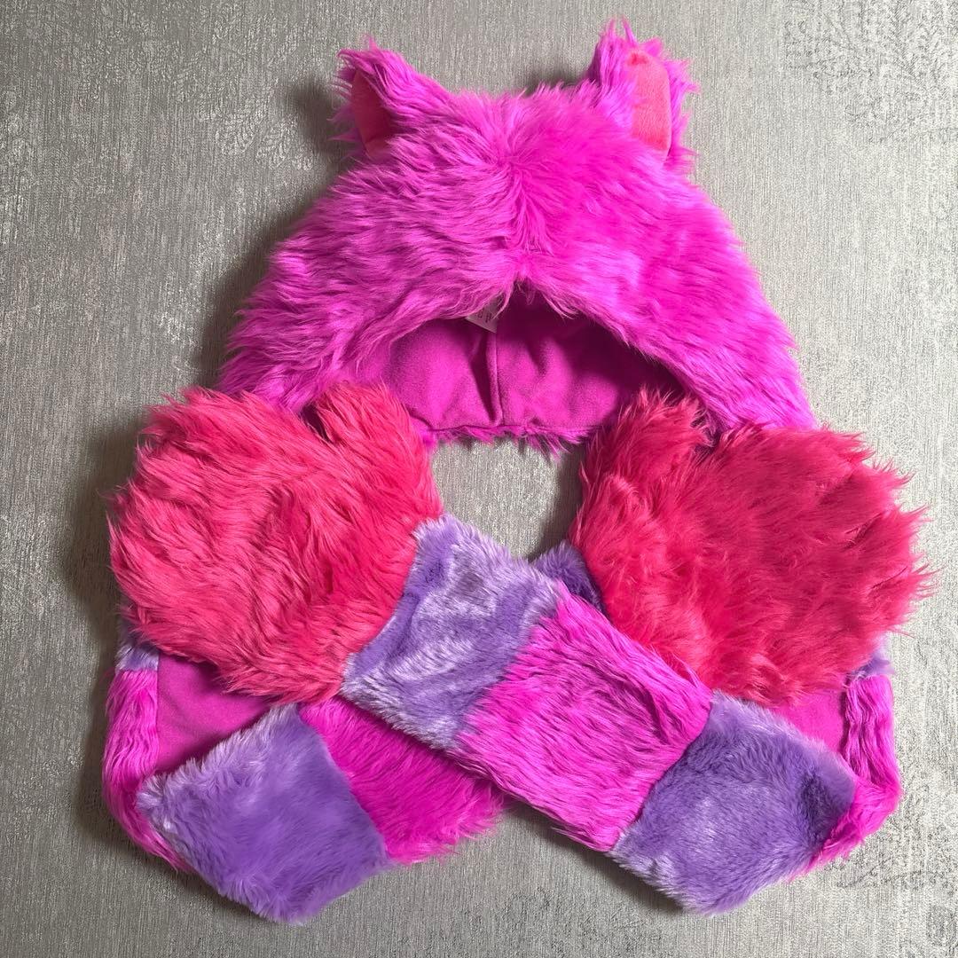 ディズニー チェシャ猫 ファンキャップ マフラー帽子 完売品