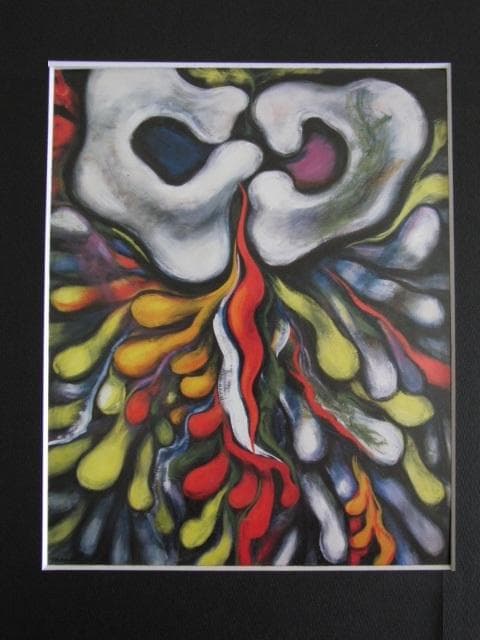 岡本太郎、【千手】、希少な大判額装用画集より、新品高級額装付