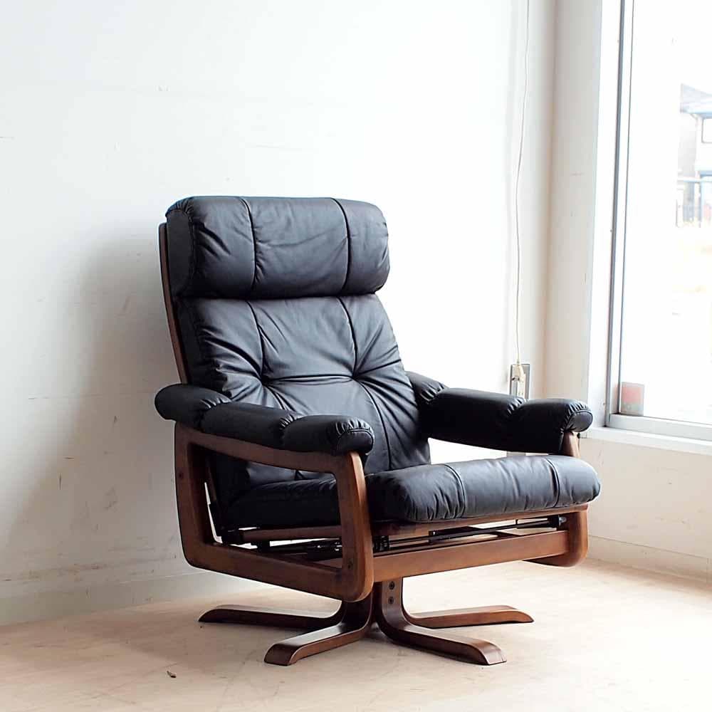 ヴィンテージ 冨士ファニチア リクライニング パーソナルチェア ZR24306 冨士ファニチア (フジファニチア) リクライニングチェアー｜トレファク