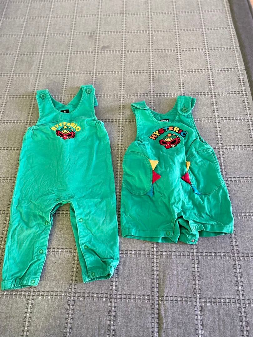 ヒスミニ　グリーンロンパース 80-90cm 2着セット