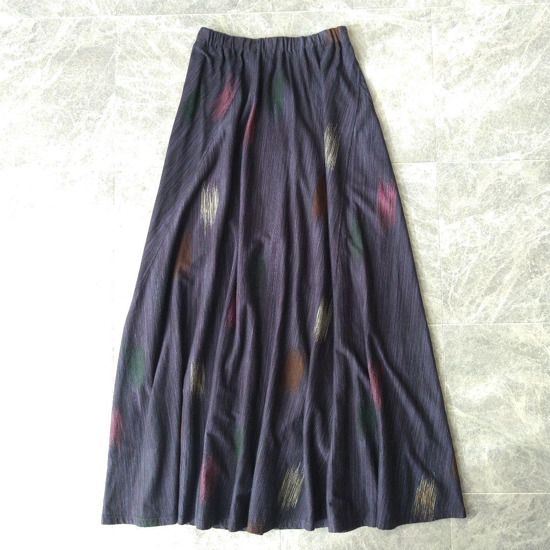 558 ヨーガンレール コットン レーヨン イージー ロング スカート ヨーガンレール（JURGEN LEHL） コットンシルクリバーシブルスカート